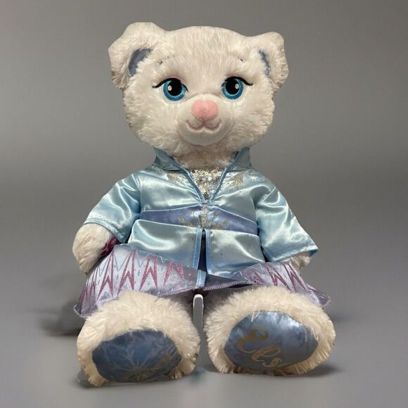 Build a Bear Disney Frozen II Elsa Plush Stuffed Toy BAB White & Sparkle Fur 17" - Picture 1 of 6